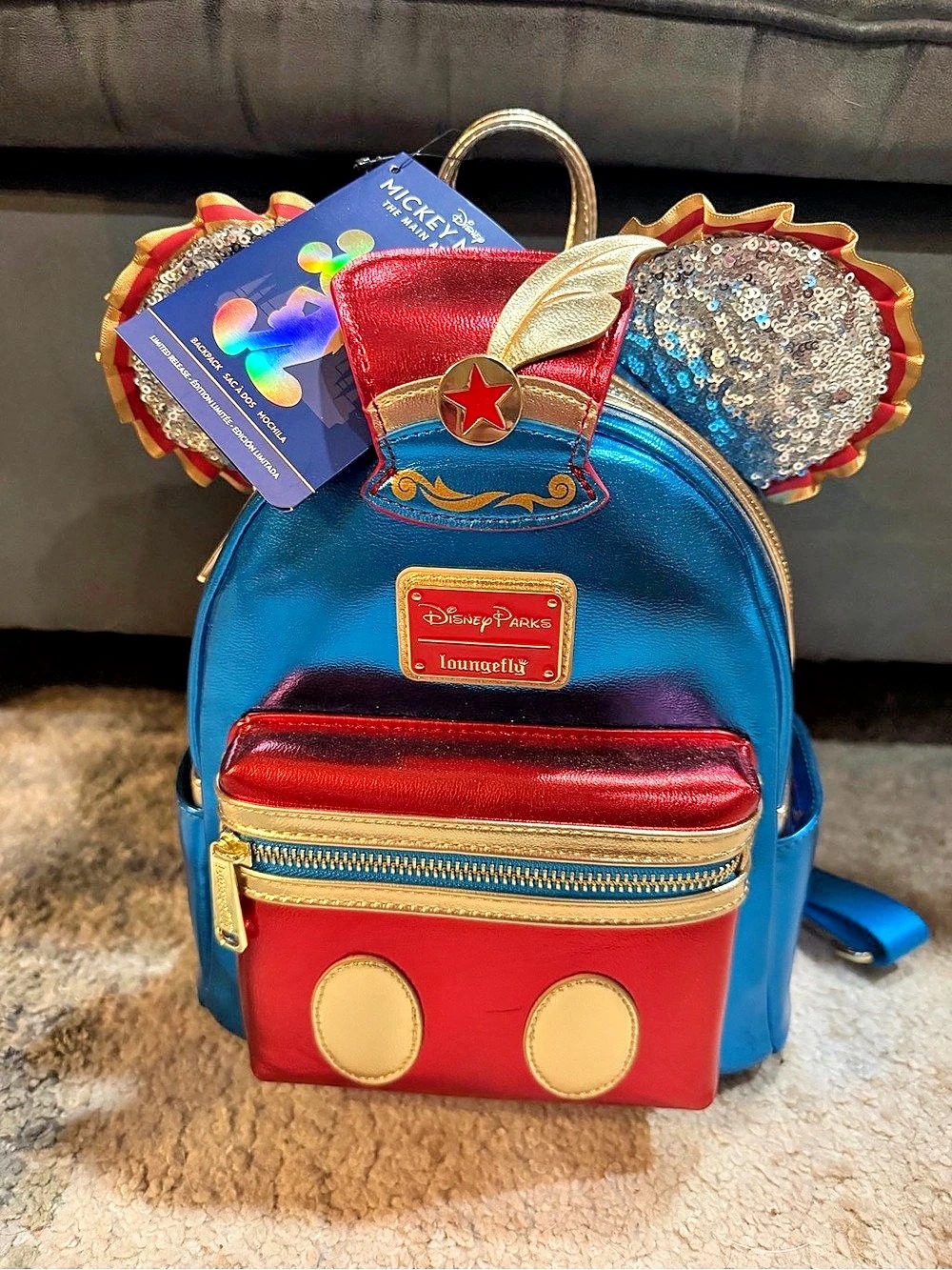 BNWT 50th Anniversary Main Attraction Disney Loungefly backpack & ears headband